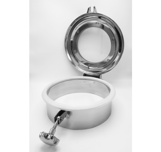 Trou d'homme non pressurisé avec vue en verre