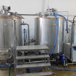 Système 3 cuves pour la salle de brassage 10HL