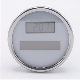 Thermomètre en acier inoxydable, digital, solaire