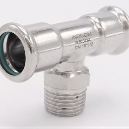 Pièce en T, pressage, F/M (filetage extérieur)/F | 18_1/2"_18