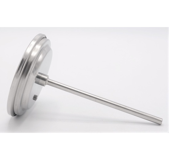 Celonerezový bimetalový teploměr s ponorným dříkem 150 mm, do jímky,0-150 ℃