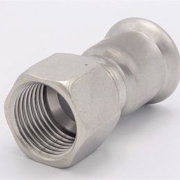 Adaptateur de pressage/filetage interne 18 mm_1/2", acier inoxydable