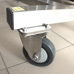 Roulettes de transport, acier inoxydable, diamètre 100 mm