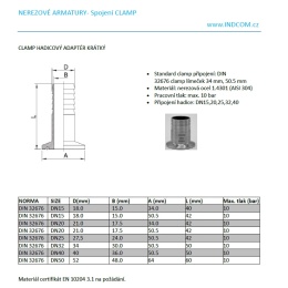Clamp mandrin de tuyau Connexion CLAMP DIN 32676 industrie laitière industrie des boisson