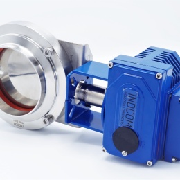 vanne papillon en acier inoxydable à commande électrique