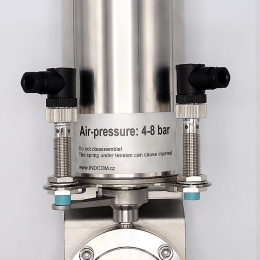 Vannes papillon de soudage type S-S, l´actionneur pneumatiques DN32