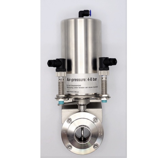 Vannes papillon de soudage type S-S, l´actionneur pneumatiques DN32