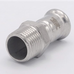 Adaptateur de pressage/filetage externe, acier inoxydable 15 mm_1/2"