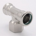 Pièce en T, pressée, F/F(filetage intérieur)/F 22_3/4"_22