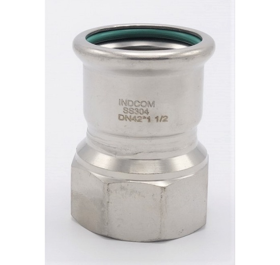 Adaptateur de pressage/filetage interne 42 mm_1 1/2", inox