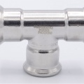 Pièce en T, pressage, F/F/F 28 mm, inox