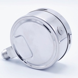 celonerezový tlakoměr se spodním připojením, 0 - 25 bar, BSP 1/4", číselník 63 mm