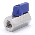 MINI nerezový kulový kohout s redukovaným průtokem, jednodílný, závitový 1/4”