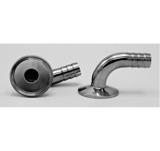 adaptateur à tuyau, virole coude à 90° clamp