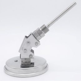 Thermomètres bimétalliques en acier inoxydable, tige d'immersion de réservoir, connexion angulaire