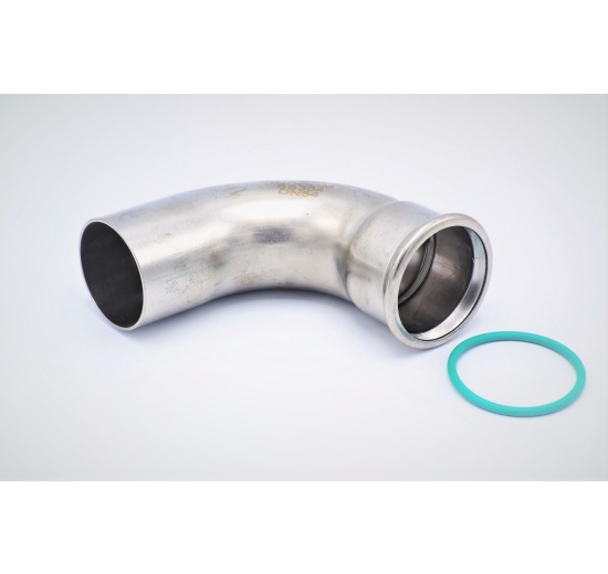 Coude 90°, raccords pressés, F/M | 54 mm