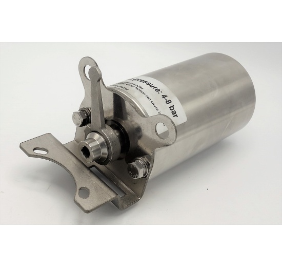 Vannes papillon pneumatiques, en inox, CLAMP