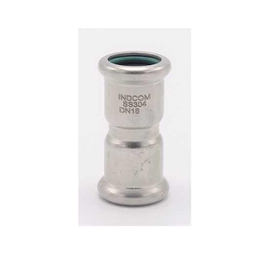 Accouplement, raccord à sertir, F 18 mm, acier inoxydable