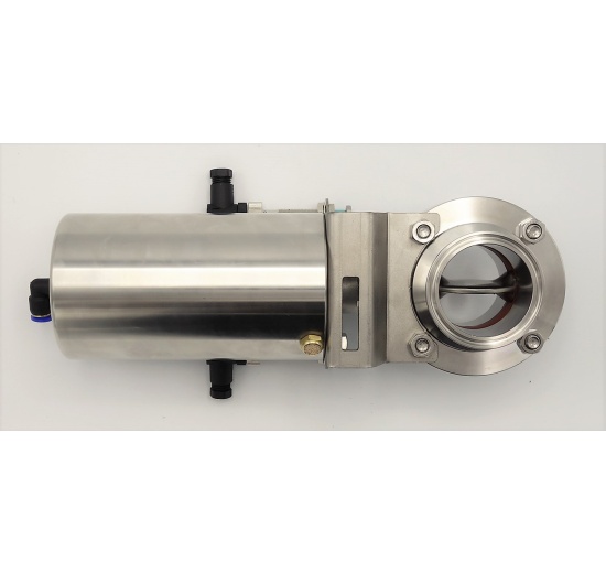 inox vanne papillon actionneur pneumatiques CLAMP DN50 sanitaire
