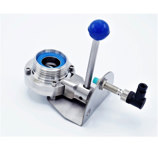 Support de capteur inductif pour vanne papillon à commande manuelle