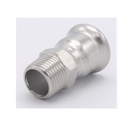 Adaptateur de pressage/filetage externe, acier inoxydable 22 mm_1/2"