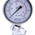 Manomètre avec séparateur à membrane - visserie alimentaire DIN 11851, cadran 100 mm, matrice DN32| 0-6 bar