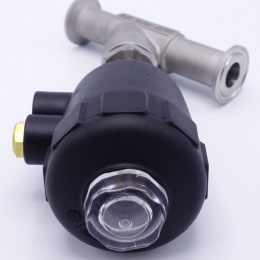 Vanne pneumatique avec le siège incliné-45°| CLAMP DIN 32676 (34 mm)