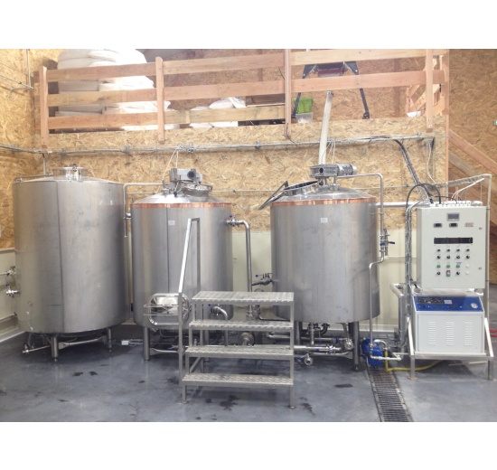 Système 3 cuves pour la salle de brassage 10HL