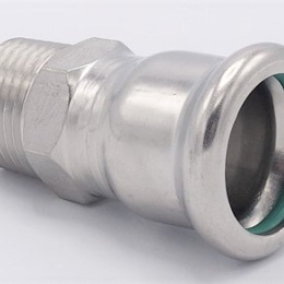 Adaptateur de pressage/filetage externe, inox 22 mm_1/2"