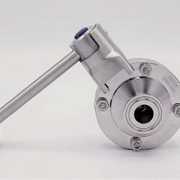 Vanne papillon, en inox, type CLAMP C-C