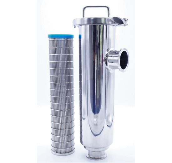 trubkový filtr DN 50 a filtrační štěrbinové síto (průlina 0,3 mm)