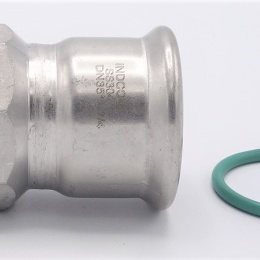 Adaptateur de pressage/filetage externe, inox 35 mm_1 1/4"