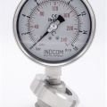 Manomètre à membrane séparatrice, raccord alimentaire DIN 11851, cadran 100 mm, écrou DN32 0-16 bar