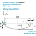 Fond de cuve bombé - les dimensions 250 mm, tl. 3 mm