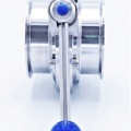 Vanne papillon, en inox, type CLAMP C-C | DN100 (K119)