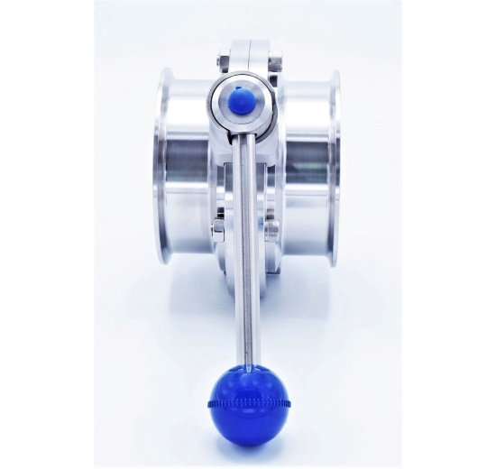 Vanne papillon, en inox, type CLAMP C-C | DN100 (K119)