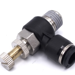 Valve d'étranglement anti-retour - Forme en L | DN 8mm x 1/4