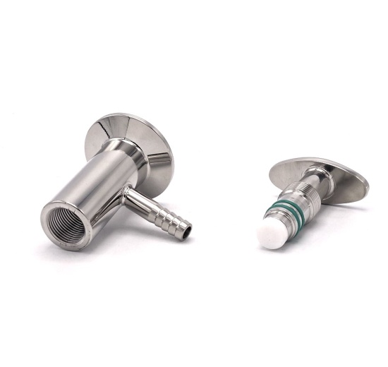 Vanne prise d’échantillon en inox, raccordement clamp