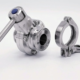 Vannes papillon, en inox, type Clamp C-C