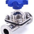 Vanne à membrane, manuelle, raccordement: CLAMP