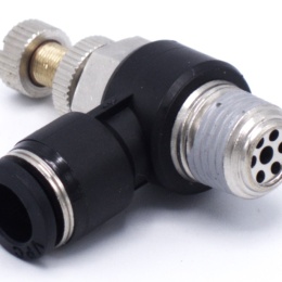 Valve d'étranglement anti-retour - Forme en L | DN 10mm x 1/4