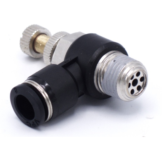Valve d'étranglement anti-retour - Forme en L | DN 10mm x 1/4