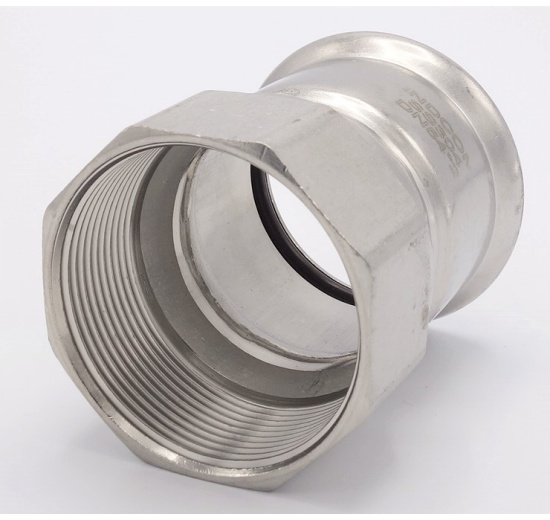 Adaptateur de pressage/filetage interne 54 mm_2", acier inxydable
