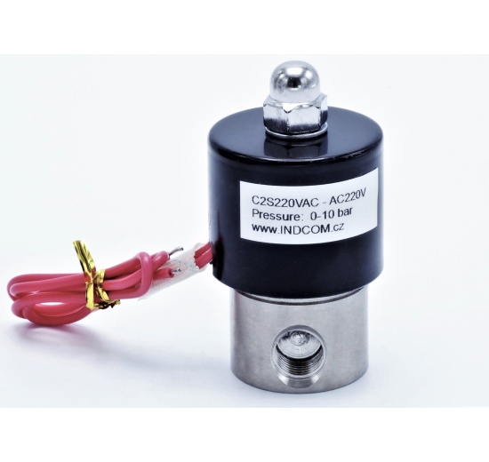 Électrovanne en acier inoxydable 2/2, G 1/4 "| AC220V, NF