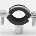 Collier de serrage avec caoutchouc EPDM, deux vis, M8/M10, galvanisé 20-25 mm