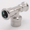 Pièce en T, pressée, F/F(filetage intérieur)/F 15_1/2"_15, acier inoxydable