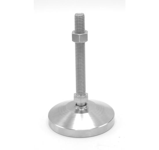 Pieds en acier inoxydable, réglables en hauteur, avec articulation D80 M12 100 mm