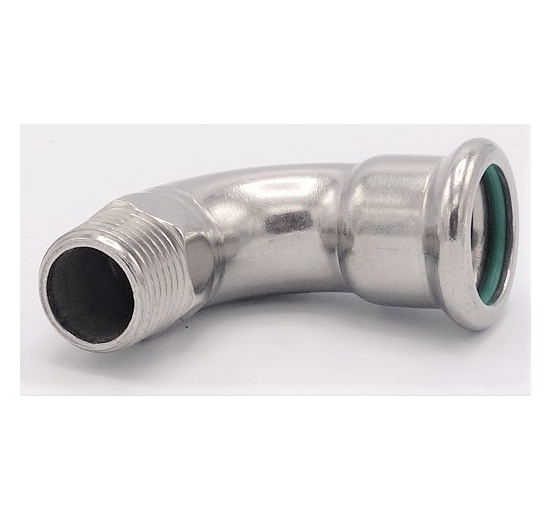 Coude 90°, à sertir, F/filetage extérieur 22 mm_1/2"