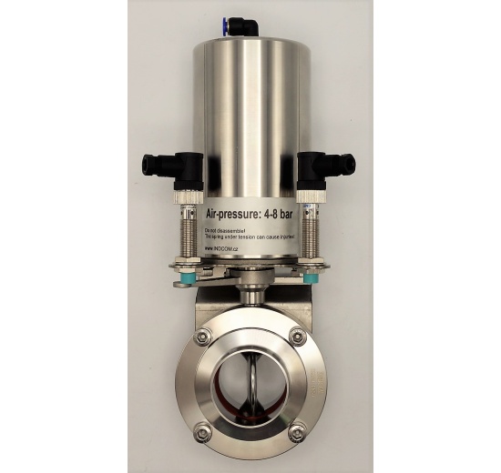 Vannes papillon de soudage type S-S, l´actionneur pneumatiques | DN50