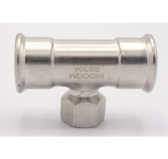 Pièce en T, pressée, F/F(filetage intérieur)/F 35_3/4"_35